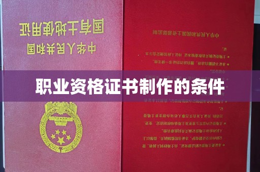 芦洲职业资格证书制作的条件