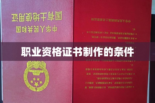 芦洲职业资格证书制作的条件