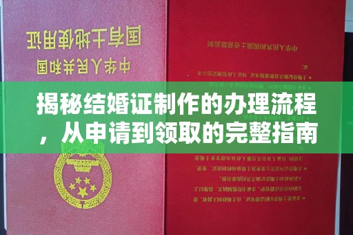 芦洲揭秘结婚证制作的办理流程，从申请到领取的完整指南