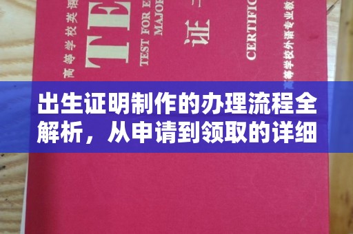 芦洲出生证明制作的办理流程全解析，从申请到领取的详细指南
