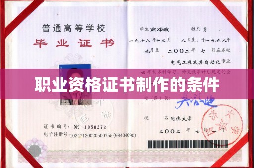 芦洲职业资格证书制作的条件
